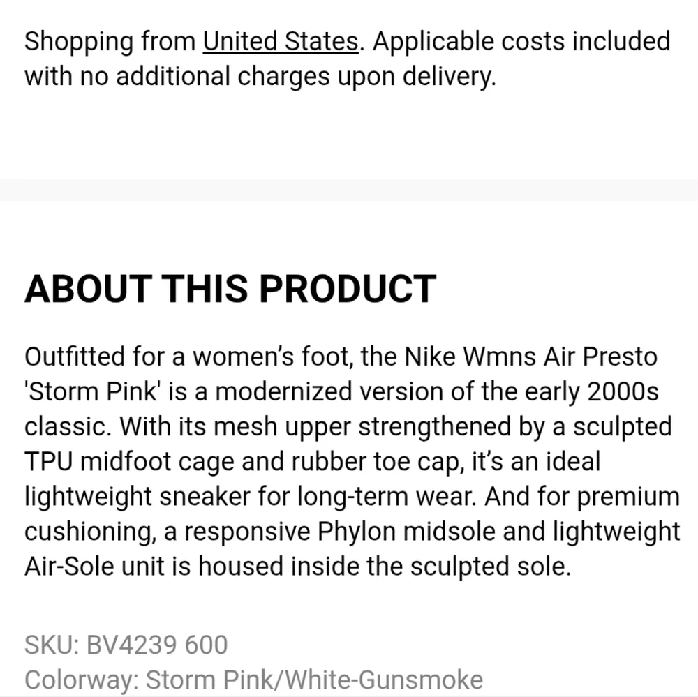 Nike Air Presto Storm Pink Women's 6 - Picture 15 of 15